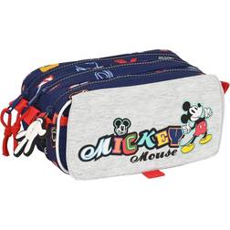 Safta Dreifaches Mehrzweck-etui Mickey Mouse Clubhouse Only One Marineblau 21,5 X 10