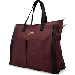 Badgley Mischka Rose Travel Weekender Tote XL Merlot