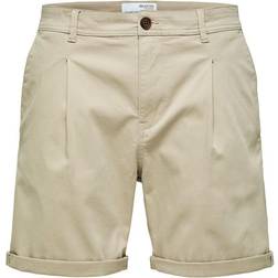 Selected Klassiske Chinoshorts Beige