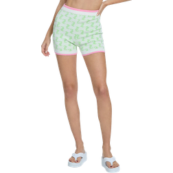 Juicy Couture Monogram Knit Shorts - Sour Apple