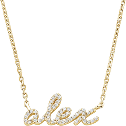 Brilliant Earth Script Name Necklace - Gold/Transparent