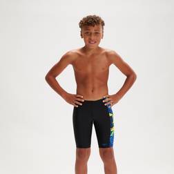 Speedo Allover Panel Jammer Boys, sort/farverig 128 Svømme- og badeshorts 2023