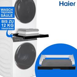 Haier Verbindungsrahmen waschmaschine trockner schwarz premium hastku10b