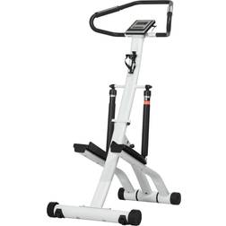 Sportnow Stepper Mit LCD-Anzeige schwarz, weiß 80L x 61B x 134H cm stepper heimtrainer fitnessgerät fitness heimtrainer