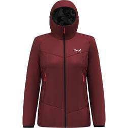 Salewa Ortles Tirolwool Responsive Stretch Hooded Jacket Women - Red Syrah