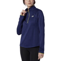 New Balance Heat Grid Half Zip Top Women - Night Tide