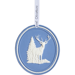 Wedgwood Holiday Cameo Reindeer Christmas Tree Ornament