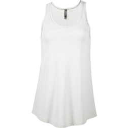 Platinum P506C Delta Women's Cvc Flowy Tank Top - White