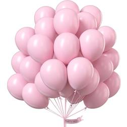 PartyWoo Latex Balloons Pink 50-pack