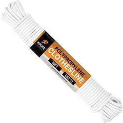 Plastic clothes line white rope clothes line string for pulley 5/32" x 50ft