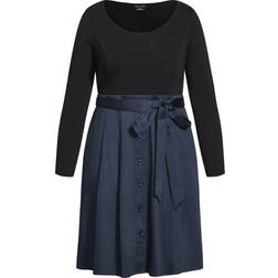 City Chic Uptown Dress - Navy