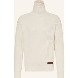 DSquared2 White Ribbed Turtleneck