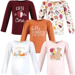 Hudson Baby Boys Long Sleeve T-shirts - Fall Pumpkin Spice