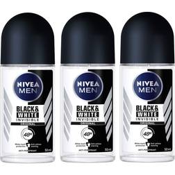 Nivea for Men Invisible for Black & White Hours Deodorant Roll on 50 Ml. 3 1.7fl oz