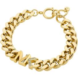 Michael Kors Ladies 14K Gold-Plated Statement Logo Line Bracelet