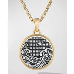 David Yurman Men's Duality Pendant in Silver with 18K Gold, 30mm