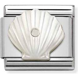 Nomination Classic Silver White Mother of Pearl Shell Charm