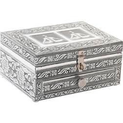 Dkd Home Decor Standard Jewellery Box - Silver/Green