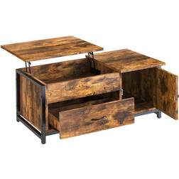 FABATO Lift Top Rustic Brown Coffee Table 21.6x41.7"