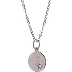 Pernille Corydon Diamond Coin Halskæde, 40/48 cm, Sort Sølv
