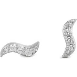 ByBiehl Wave Studs - Silver/Transparent