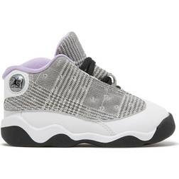 NIKE Air Jordan 13 Retro TD - White/Black/Lilac/Metallic Silver