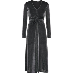 ROTATE Birger Christensen Sierra Lurex Midi Dress - Black