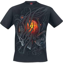 Spiral Steampunk Skull T-shirt Herr svart