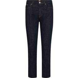 HUGO BOSS Slim-fit cropped jeans in Stay Indigo stretch denim