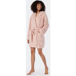 Schiesser Damen Bademantel Teddy Fleece