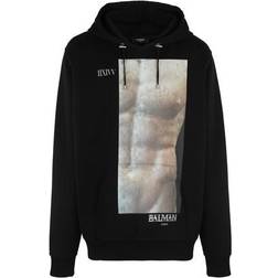 Balmain Statue print hoodie noir_multi_gris