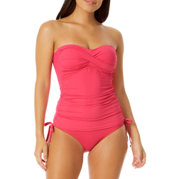 Anne Cole Twist Front Bandeaukini Swim Top - Hot Pinkie