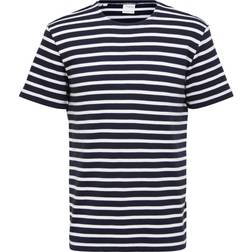 Selected Randig T-shirt Blå