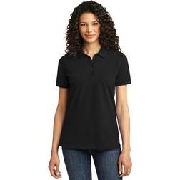 Port & Company Ladies Blend Pique Polo-3XL Jet Black