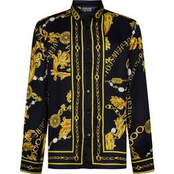 Versace Jeans Couture Baroque Print Silk Shirt - Black