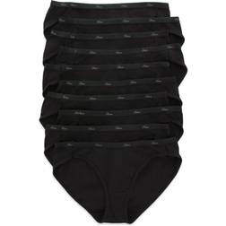 Hanes Women's Cotton Bikini Multi-Packs, Pack-Black