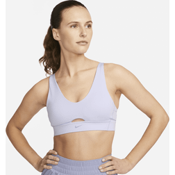 NIKE Indy Plunge Cut Out Bra Light Purple, Light Purple, Xl, Women