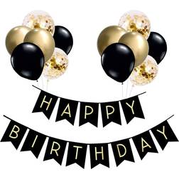 Yelyan Garlands Happy Birthday Banner Balloons