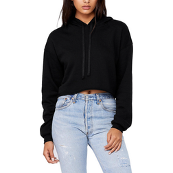 Bella+Canvas Cropped Fleece Hoodie - Black