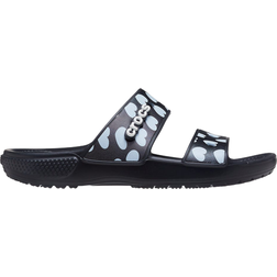Crocs Classic Heart Print - Black/White