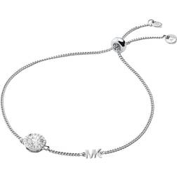 Michael Kors Pavé Halo Slider Bracelet - Silver/Transparent