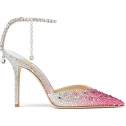 Jimmy Choo Saeda 100 - Candy Pink/Silver Crystal