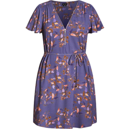 City Chic Ella Dress - Lilac