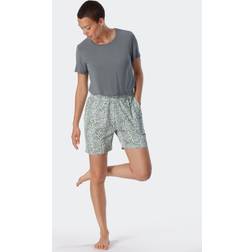 Schiesser Damen Schlafhose Kurz Baumwolle - Mix Relax