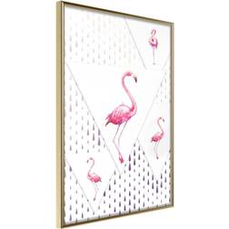 Artgeist Flamingos and Triangles Plakat