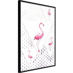 Artgeist Flamingos Triangles Plakat