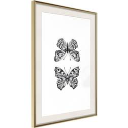 Artgeist Inramad Tavla - Butterfly Collection I Poster