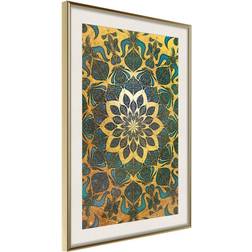 Artgeist Inramad Tavla Oriental Glow Guldram Poster