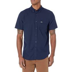 Lacoste Men's Regular Fit Cotton Shirt, Marine/Marine