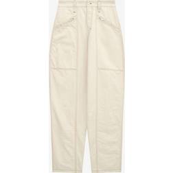 Isabel Marant High-Waisted Ecru Jeans - Beige